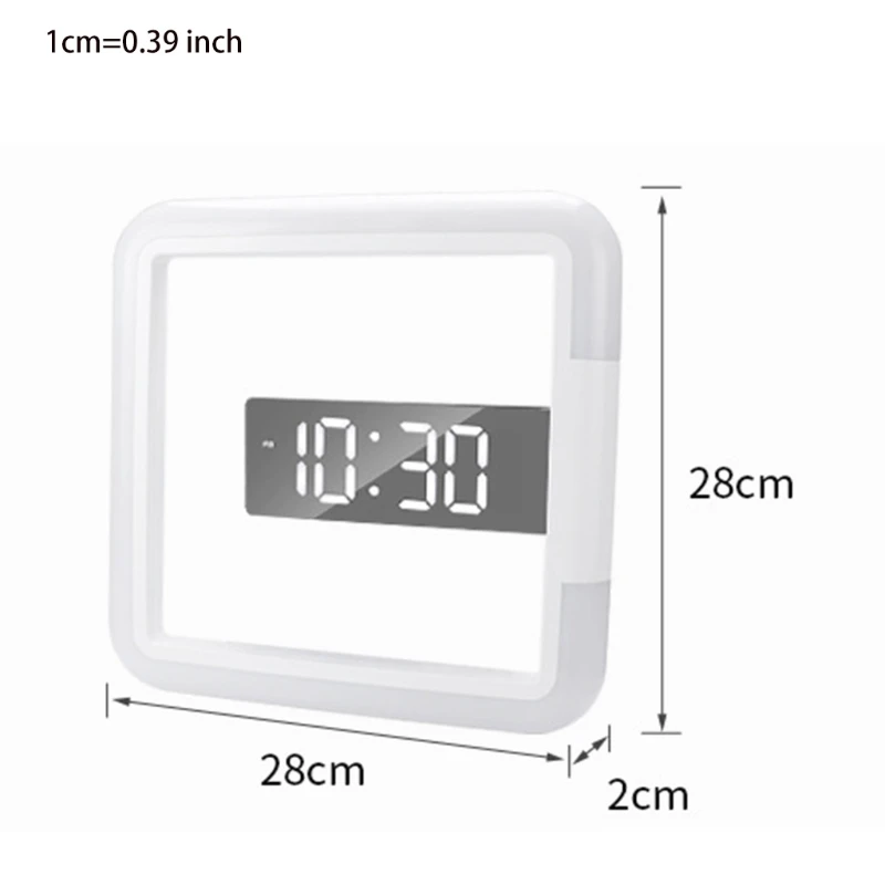 3D LED Digital Wall Clock Alarm Mirror Creative LED Mirror Wall Clock With Alarm/Temperature Ring Multicolor Mirror Hollow
3D LED Digital Wall Clock Alarm Mirror Creative LED Mirror Wall Clock With Alarm/Temperature Ring Multicolor Mirror Hollow
