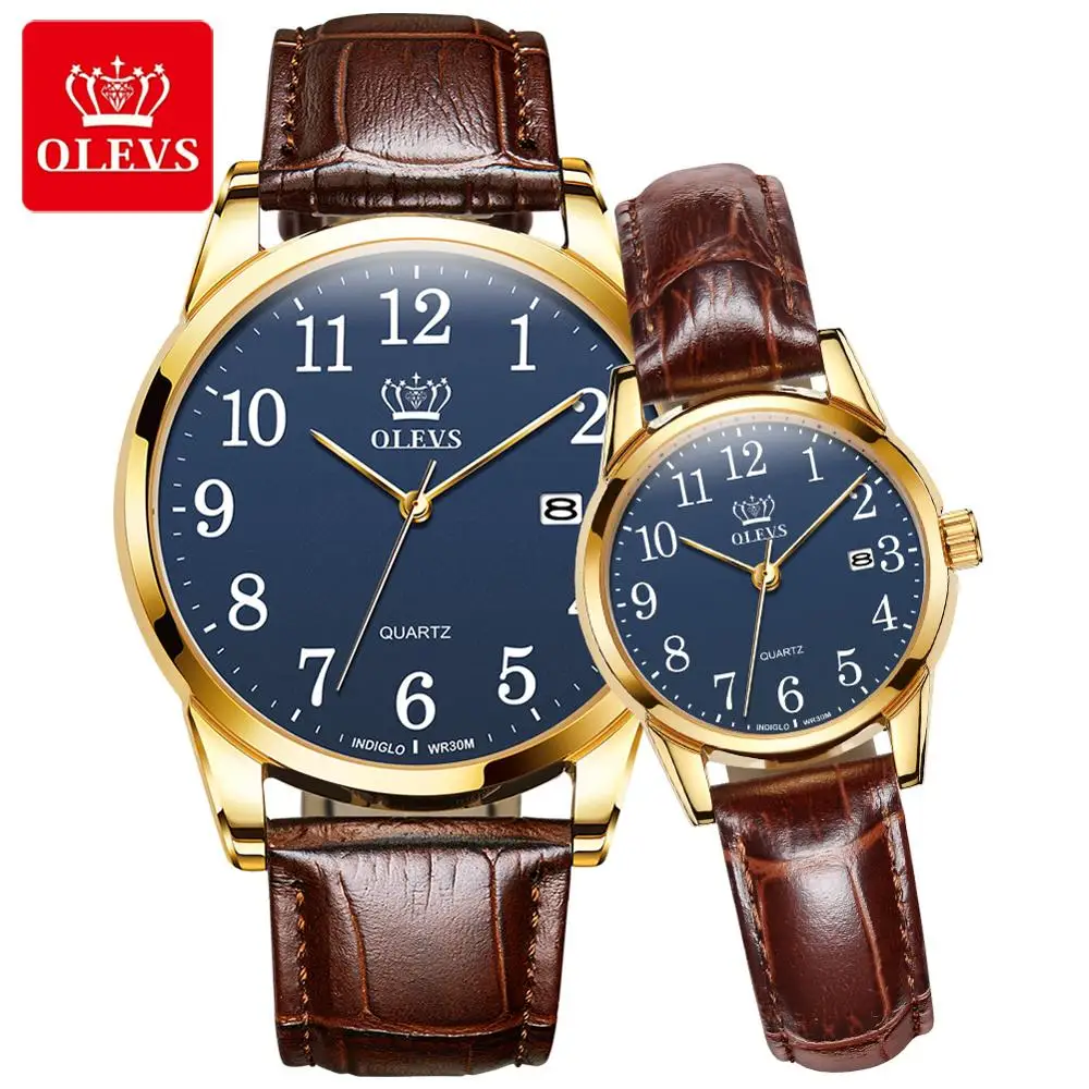 Brown Leather Couple Watches Pair Men and Women Watch Date Lover Wrist Watch Waterproof Quartz Luminous Watch Parejas Regalos
Brown Leather Couple Watches Pair Men and Women Watch Date Lover Wrist Watch Waterproof Quartz Luminous Watch Parejas Regalos