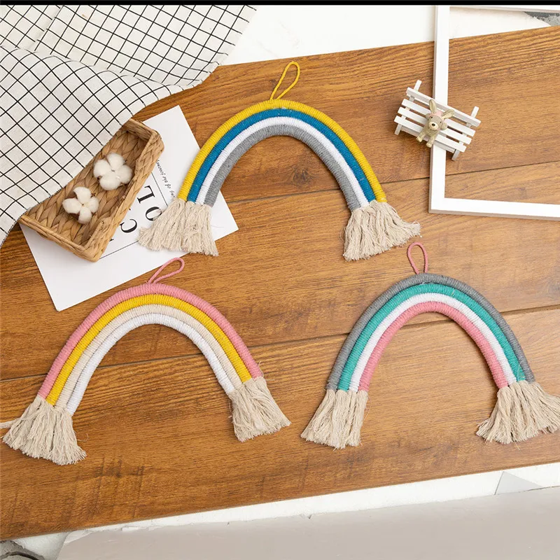 Ins Nordic Style Hand-woven Rainbow Tassel Ornaments Wall Hanging Pendant Children's Room Decoration Wind Chimes Photo Props
Ins Nordic Style Hand-woven Rainbow Tassel Ornaments Wall Hanging Pendant Children's Room Decoration Wind Chimes Photo Props