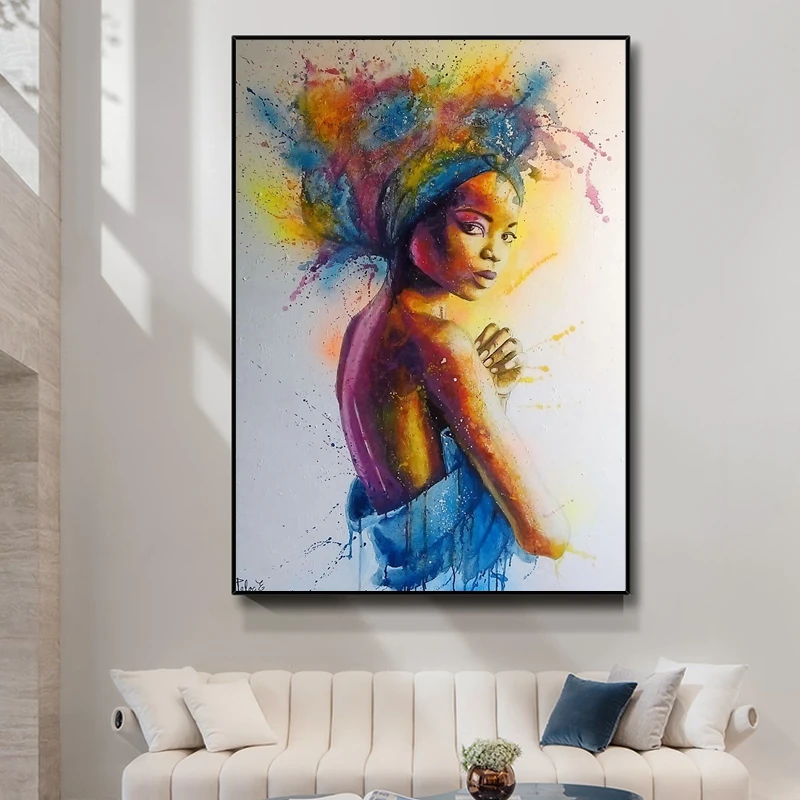 Abstract Black African Woman Canvas Painting Art Posters and Prints on The Wall Graffiti Pictures for Living Room Home Decor
Abstract Black African Woman Canvas Painting Art Posters and Prints on The Wall Graffiti Pictures for Living Room Home Decor