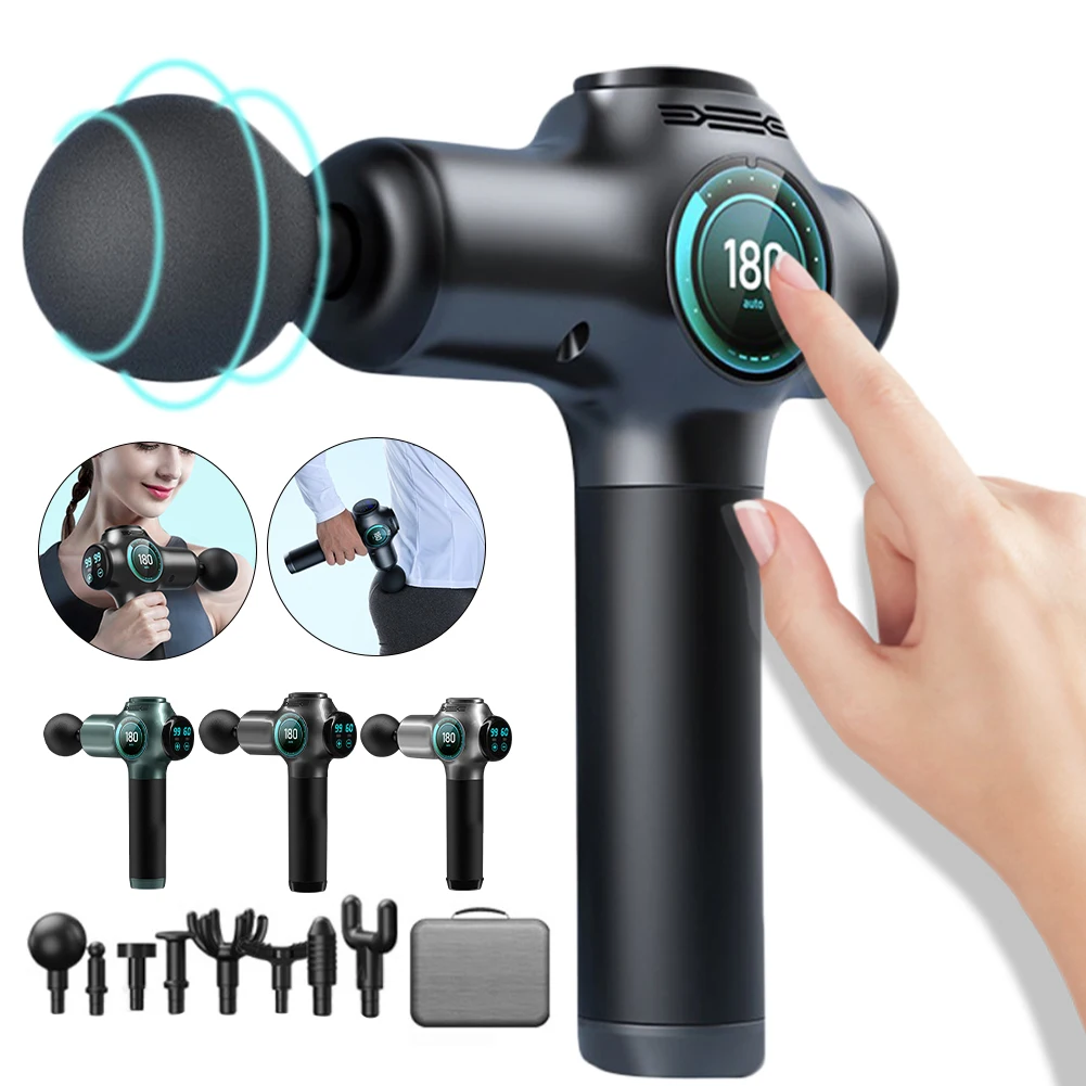 High Power Muscle Massage Gun 99 Level Body Shoulder Back Neck Massager Decompose Lactic Acid Relief Pain Relax Body With 8 Head
High Power Muscle Massage Gun 99 Level Body Shoulder Back Neck Massager Decompose Lactic Acid Relief Pain Relax Body With 8 Head