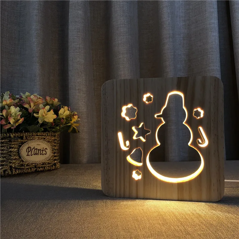 Christmas Snowman Night Light Solid Wood Carved Wooden Table Lamp Romantic Gift
Christmas Snowman Night Light Solid Wood Carved Wooden Table Lamp Romantic Gift