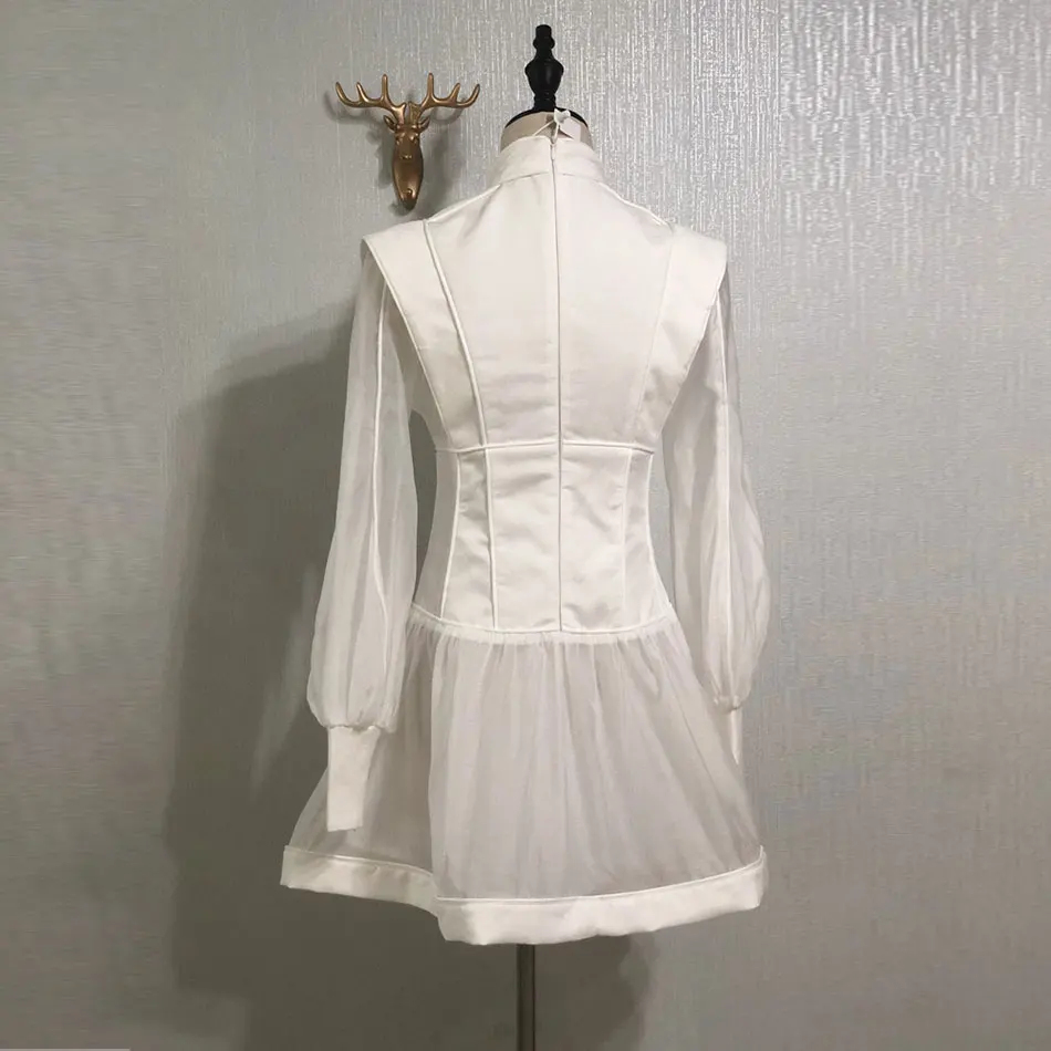 High Quality 2020 Fall Sexy Stand Collar Lantern Long Sleeve Single Breasted Dress Elegant Women's Club Party Dress Vestidos
High Quality 2020 Fall Sexy Stand Collar Lantern Long Sleeve Single Breasted Dress Elegant Women's Club Party Dress Vestidos