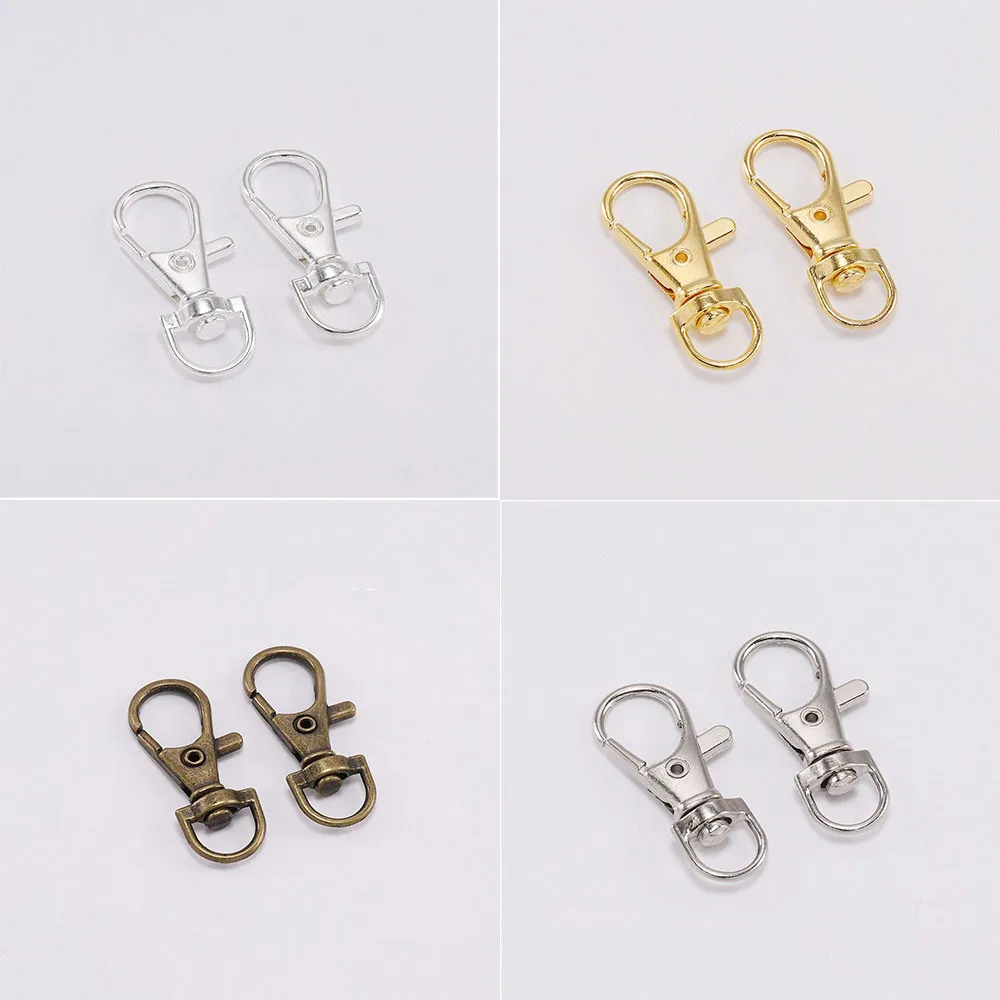10pcs/lot Swivel Lobster Clasp Hooks Connector Split Key Ring for Bag Belt Chains DIY Jewelry Making Findings Accessories
10pcs/lot Swivel Lobster Clasp Hooks Connector Split Key Ring for Bag Belt Chains DIY Jewelry Making Findings Accessories
