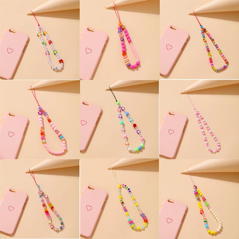 Women Phone Chain Lanyard Beads Mobile Phone Disc Crystal Beaded Cell Phone Chains Flower Star Fruit String Wristband keychain
Women Phone Chain Lanyard Beads Mobile Phone Disc Crystal Beaded Cell Phone Chains Flower Star Fruit String Wristband keychain