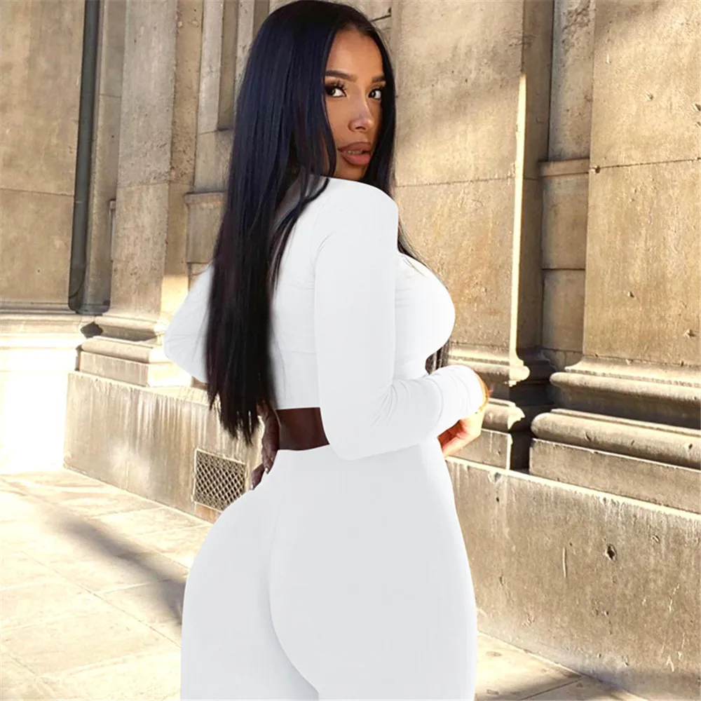 Sexy Women's Cropped Shirt High-Waist Pants Wrapped Long Sleeve Casual Yoga Elastic Sports Suit 2020 New Arrival
Sexy Women's Cropped Shirt High-Waist Pants Wrapped Long Sleeve Casual Yoga Elastic Sports Suit 2020 New Arrival