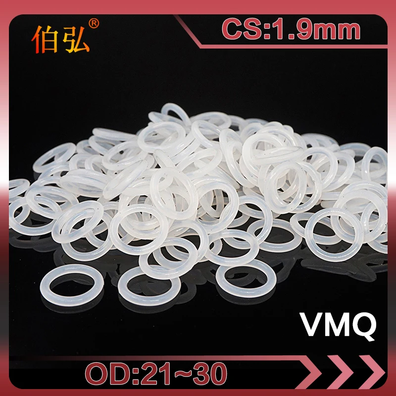 White Silicon O-Ring 5PCS/lot Silicone/VMQ CS1.9mm OD 21/22/23/24/25/26/27/28/29/30mm O Ring Seal Rubber Gasket Rings Washer
White Silicon O-Ring 5PCS/lot Silicone/VMQ CS1.9mm OD 21/22/23/24/25/26/27/28/29/30mm O Ring Seal Rubber Gasket Rings Washer