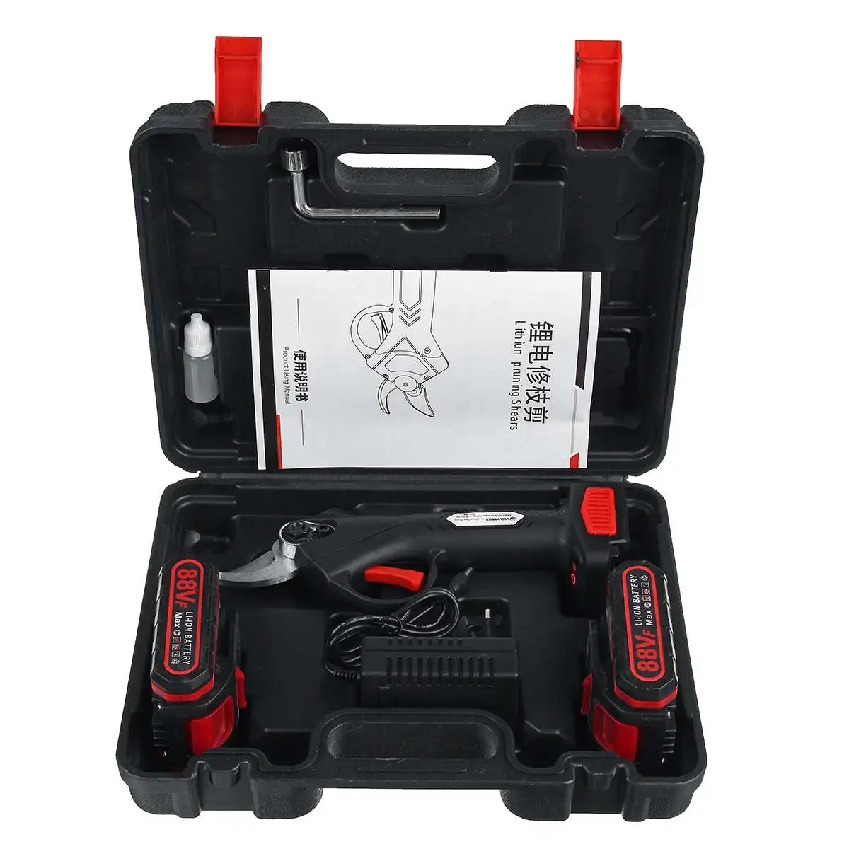 88V 800W Cordless Pruner Lithium-ion Pruning Shear Efficient Fruit Tree Bonsai Pruning Electric Tree Branches Cutter Landscaping
88V 800W Cordless Pruner Lithium-ion Pruning Shear Efficient Fruit Tree Bonsai Pruning Electric Tree Branches Cutter Landscaping