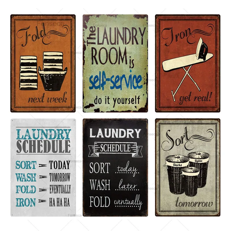 Laundry Sign Vintage Tin Sign Plaque Metal Vintage Retro Metal Sign Wall Decor for Laundry Room
Laundry Sign Vintage Tin Sign Plaque Metal Vintage Retro Metal Sign Wall Decor for Laundry Room