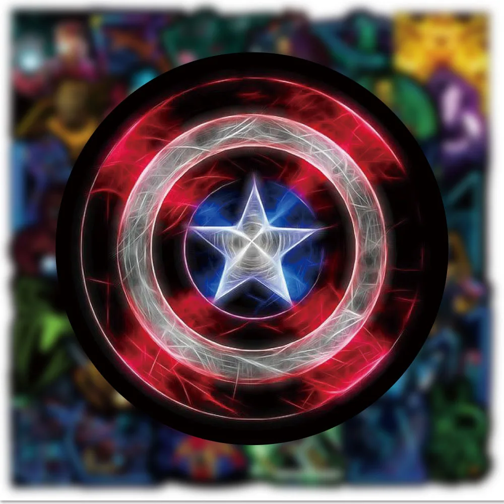10/30/50/100 шт Disney Marvel Neon Мстители Железный человек Человек паук аниме наклейки