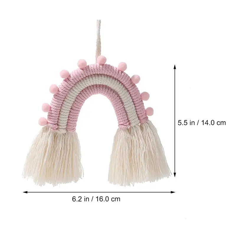 1pc Rainbow Woven Pendant Lovely Rainbow Hanging Ornament Home Decor (Pink)
1pc Rainbow Woven Pendant Lovely Rainbow Hanging Ornament Home Decor (Pink)