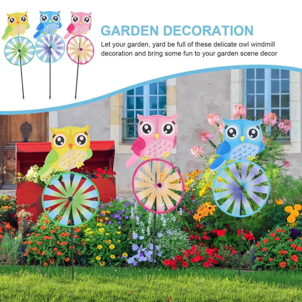 3pcs Outdoor Windmills Cartoon Owl Windmill Aodnrments Outdoor Inserting Decors
3pcs Outdoor Windmills Cartoon Owl Windmill Aodnrments Outdoor Inserting Decors