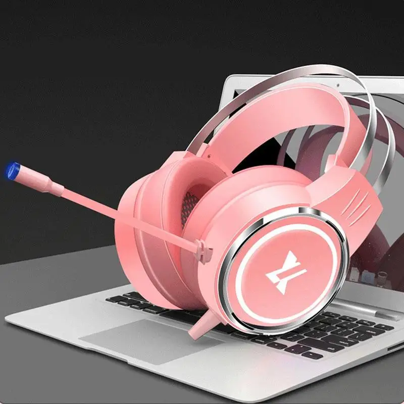 Head-mounted computer game headset girl cardio channel with microphone broadcast 7.1 live wired P9I7
Head-mounted computer game headset girl cardio channel with microphone broadcast 7.1 live wired P9I7