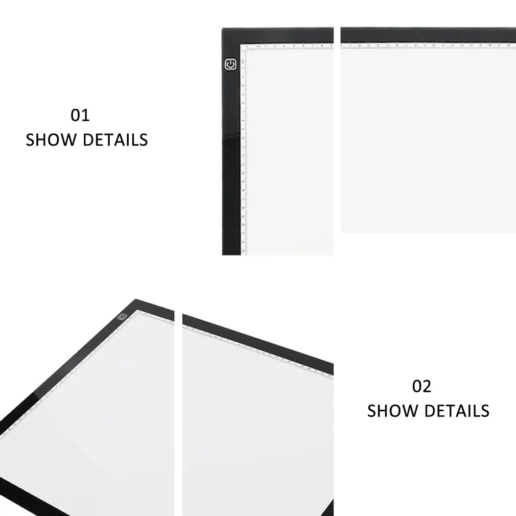 Tablet LED Tracing Light Box Ultra Thin Stepless Dimmable Brightness Artcraft Light Table Pad Board with Scale
Tablet LED Tracing Light Box Ultra Thin Stepless Dimmable Brightness Artcraft Light Table Pad Board with Scale