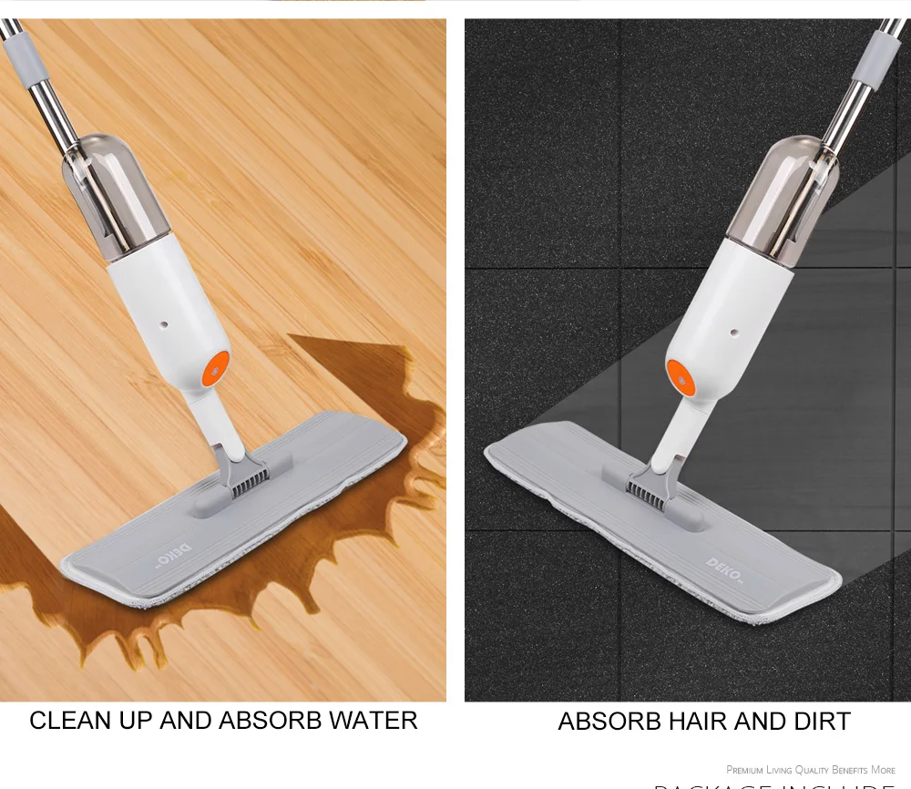 DEKO Hand Spray Mop Floor House Cleaning Tools Mop For Wash Floor Lazy Flat Floor Cleaner Mop With Replacement Microfiber Pads
DEKO Hand Spray Mop Floor House Cleaning Tools Mop For Wash Floor Lazy Flat Floor Cleaner Mop With Replacement Microfiber Pads
