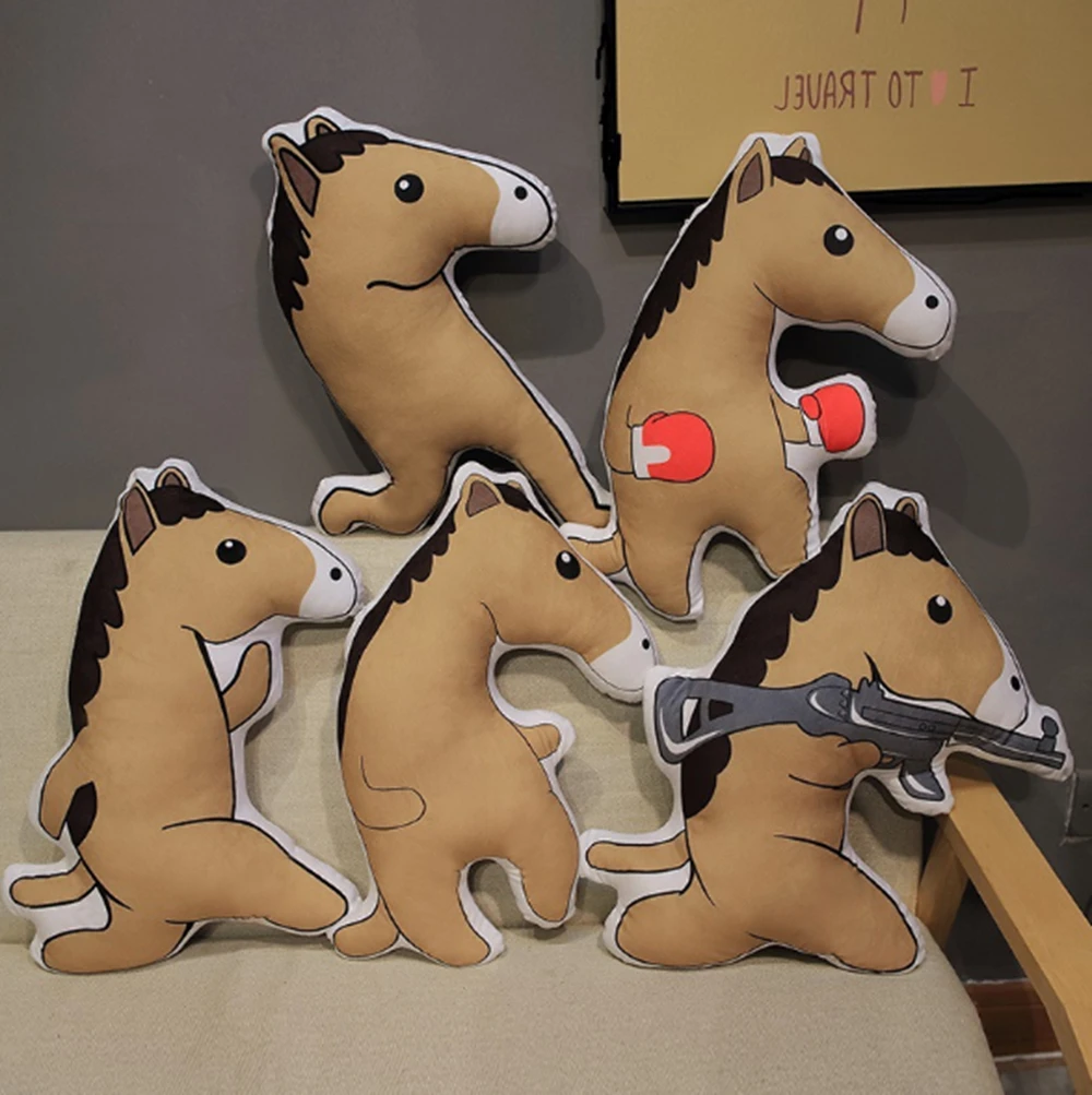 50CM Super funny stickers printed sand sculpture horse pillow funny AK action to give his girlfriend friends gifts
50CM Super funny stickers printed sand sculpture horse pillow funny AK action to give his girlfriend friends gifts