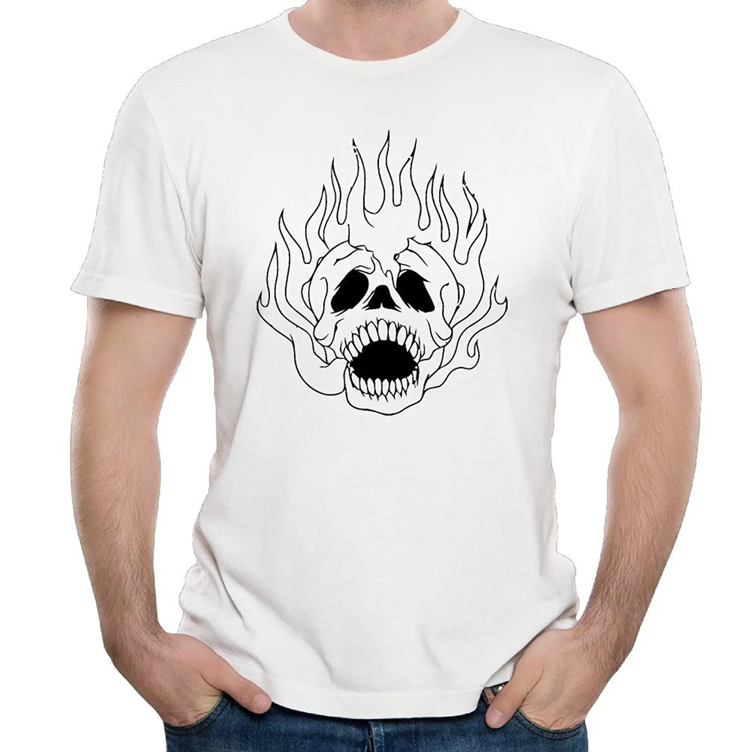 2019 New Summer Fashion Men Tee Shirt Duxa Men's Flaming Fire Skull Of The Dead Art Printing White Tshirts Casual T-shirt
2019 New Summer Fashion Men Tee Shirt Duxa Men's Flaming Fire Skull Of The Dead Art Printing White Tshirts Casual T-shirt