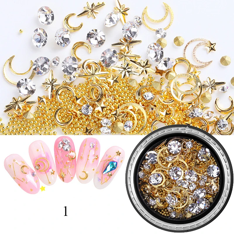 3D Nail Art Charms Moon Star Metal Pearls Nails Sequins Hollow Out Slice Press On Tips Rhinestones Mixed Size Manicure Supplies
3D Nail Art Charms Moon Star Metal Pearls Nails Sequins Hollow Out Slice Press On Tips Rhinestones Mixed Size Manicure Supplies