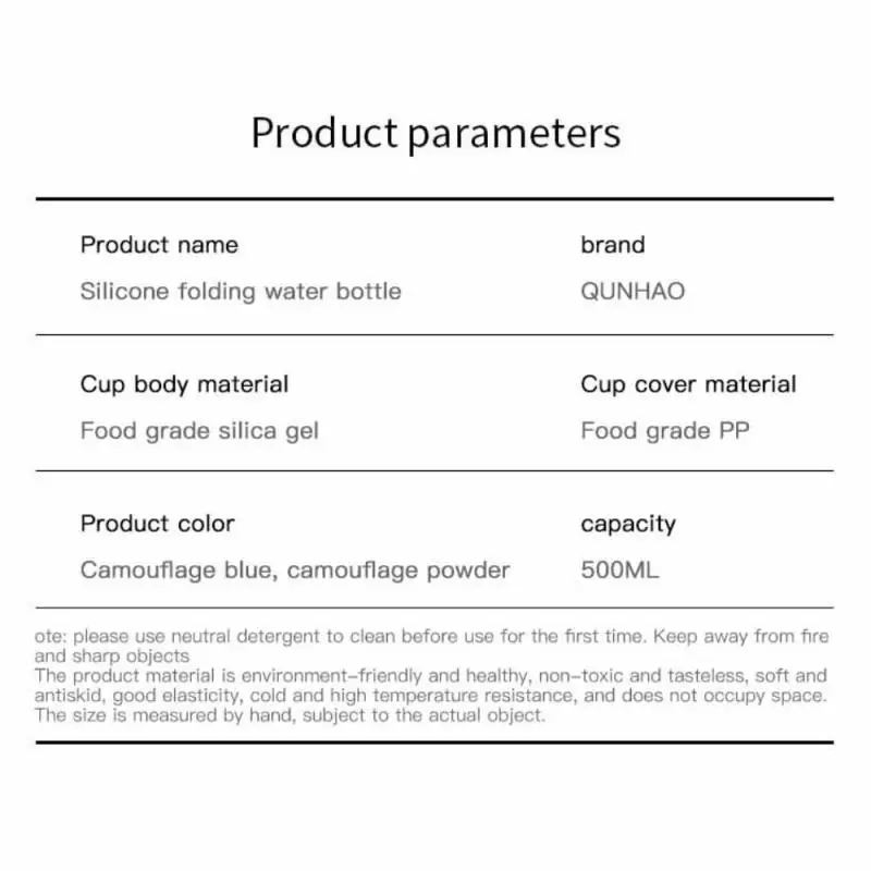Telescopic Silicone Water Bottle Collapsible Drinking Tea Cup Retractable Folding Water Bottle Outdoor Cycling Camping Bottle 
Telescopic Silicone Water Bottle Collapsible Drinking Tea Cup Retractable Folding Water Bottle Outdoor Cycling Camping Bottle
