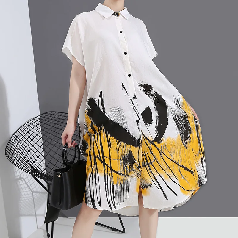 Loose White Shirt Dress Short Sleeve Women Summer Plus Sizel Fashion Work Party Print Basic Shirt Dresses Clothing Female
Loose White Shirt Dress Short Sleeve Women Summer Plus Sizel Fashion Work Party Print Basic Shirt Dresses Clothing Female