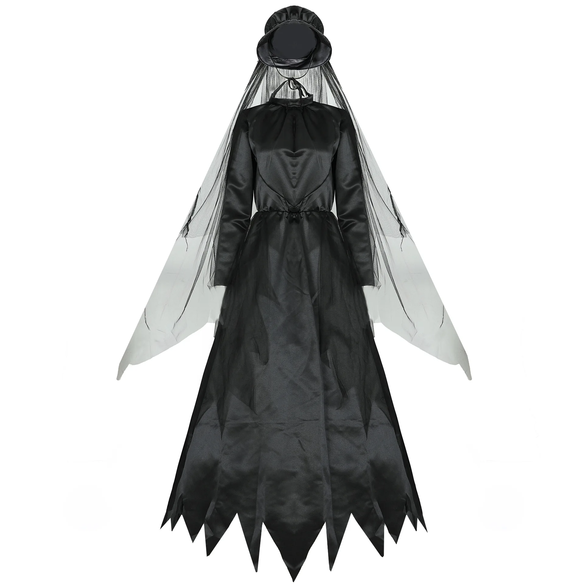 Cosplay Ghost Plus Hat Long Skirt Witch Costume Bride Grim Reaper Women's Halloween Costume
Cosplay Ghost Plus Hat Long Skirt Witch Costume Bride Grim Reaper Women's Halloween Costume