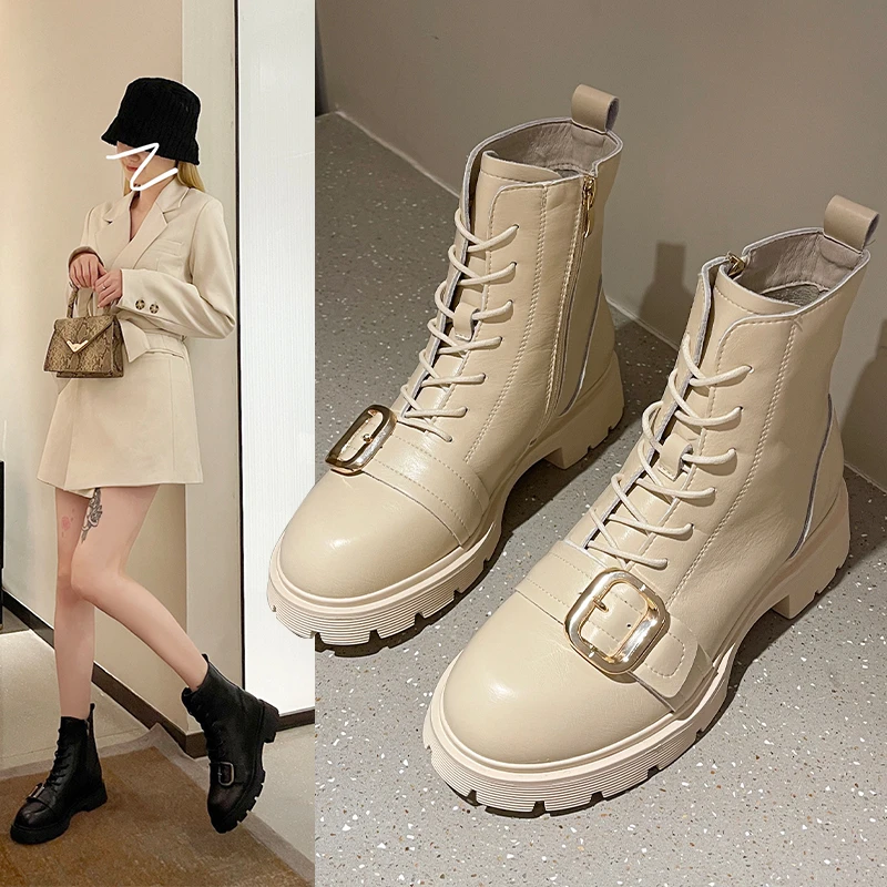 2021 New Winter Ankle Boots for Women Motorcycle Boots Chunky Heels Casual Lacing Round Toe Platform Boots Shoes Female
2021 New Winter Ankle Boots for Women Motorcycle Boots Chunky Heels Casual Lacing Round Toe Platform Boots Shoes Female