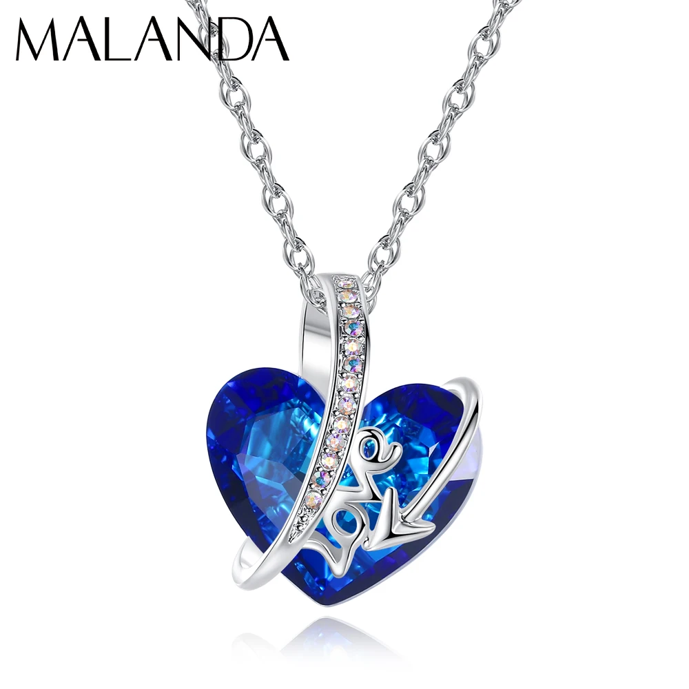 

Malanda Original Design Love Necklace For Women Crystal From Swarovski New Fashion Pendant Necklace Jewelry Best Lover Gift