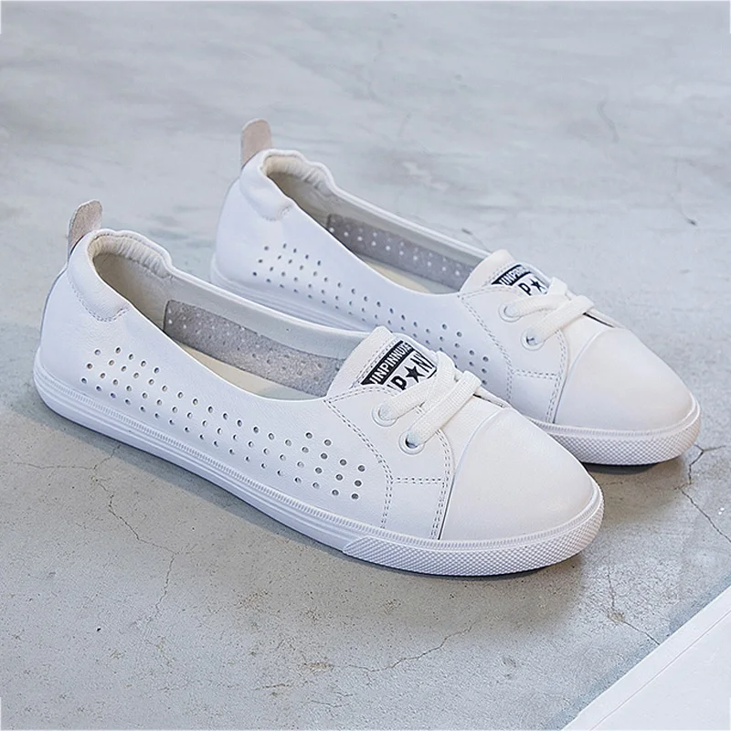 Big Size Women White Genuine Leather Sneakers Vulcanized Shoes Woman Flat Lace Up Casuals Lightweight Comfortable Maternity Shoe
Big Size Women White Genuine Leather Sneakers Vulcanized Shoes Woman Flat Lace Up Casuals Lightweight Comfortable Maternity Shoe