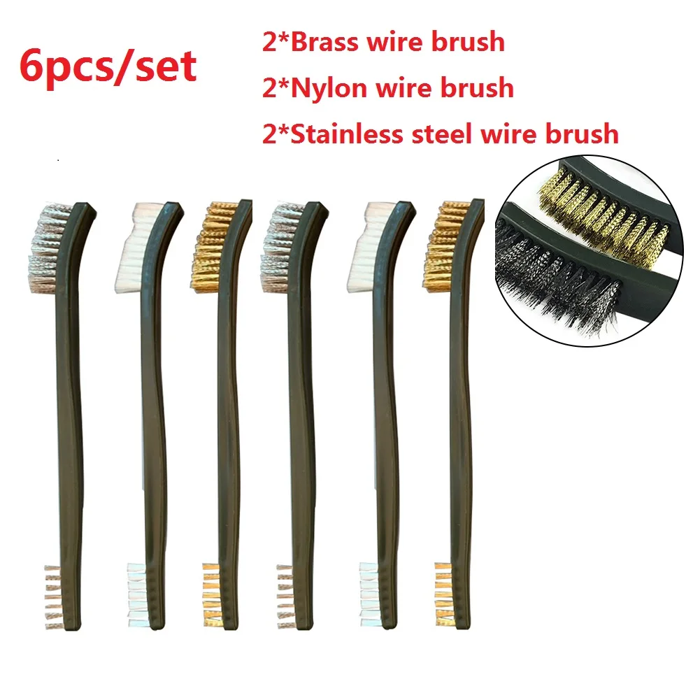 6pcs Brushes Set 17.5cm Steel Brass Nylon Metal Brushes Rust Paint Remover Cleaner For Polishing Grinder Fitter Machine Cleaning 
6pcs Brushes Set 17.5cm Steel Brass Nylon Metal Brushes Rust Paint Remover Cleaner For Polishing Grinder Fitter Machine Cleaning