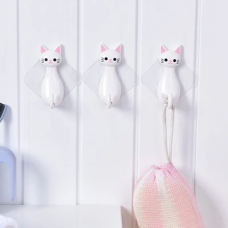 1Pc Cute Wall Sticker Cat Hook Key Wall Mount Door Sticky Hook Magic Sticker Seamless Nail Free Punch Multifunction Hook
1Pc Cute Wall Sticker Cat Hook Key Wall Mount Door Sticky Hook Magic Sticker Seamless Nail Free Punch Multifunction Hook