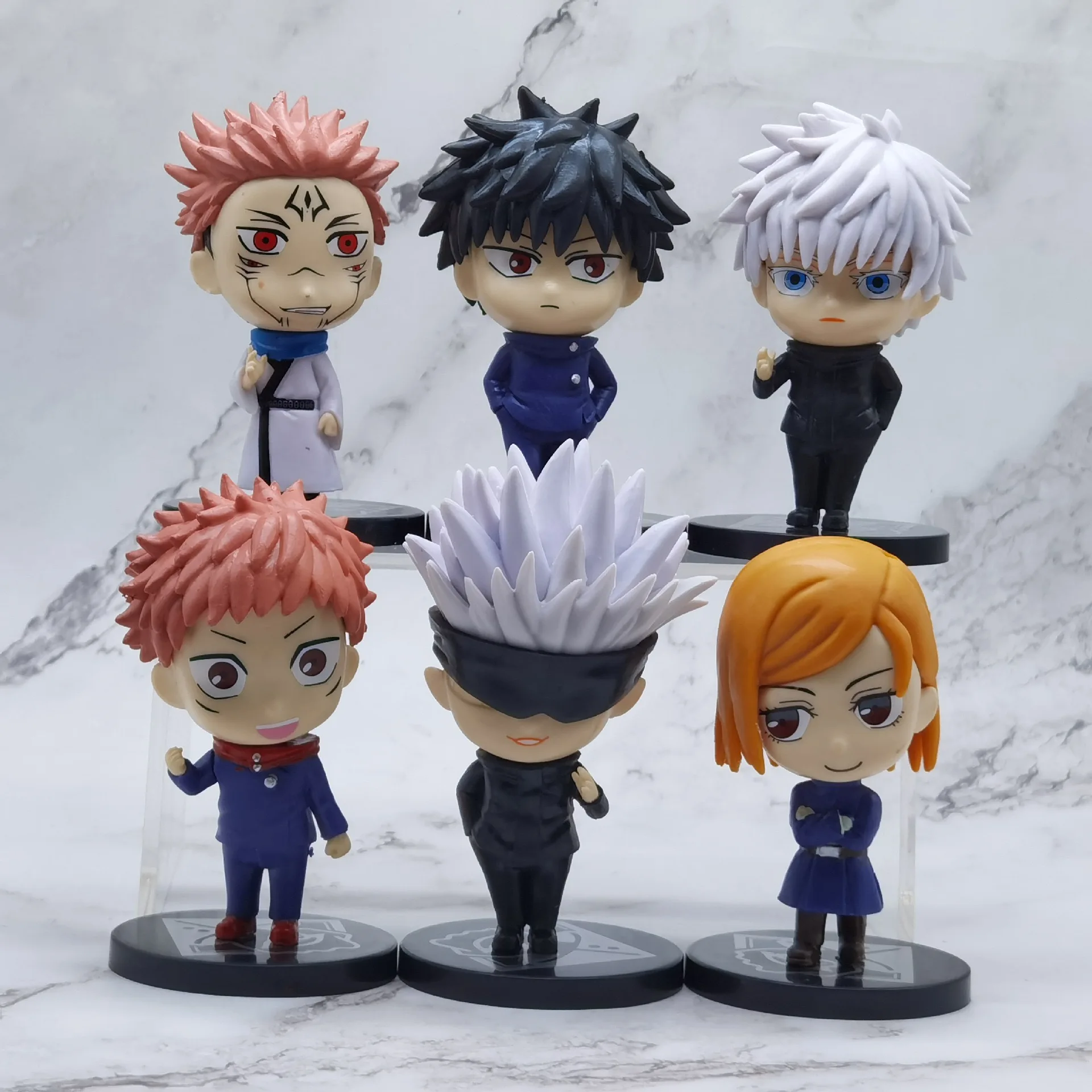 6pcs/set 10cm Anime Jujutsu Kaisen Gojo Satoru Kugisaki Figure Action Figure Modle Toys Antistress Home Decor Fidget Figma
6pcs/set 10cm Anime Jujutsu Kaisen Gojo Satoru Kugisaki Figure Action Figure Modle Toys Antistress Home Decor Fidget Figma