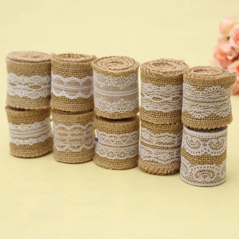 9PCS Jute Lace Ribbon 9 Rolls Vintage Roll with Lace for Diy Crafts Wedding Party 100CM
9PCS Jute Lace Ribbon 9 Rolls Vintage Roll with Lace for Diy Crafts Wedding Party 100CM