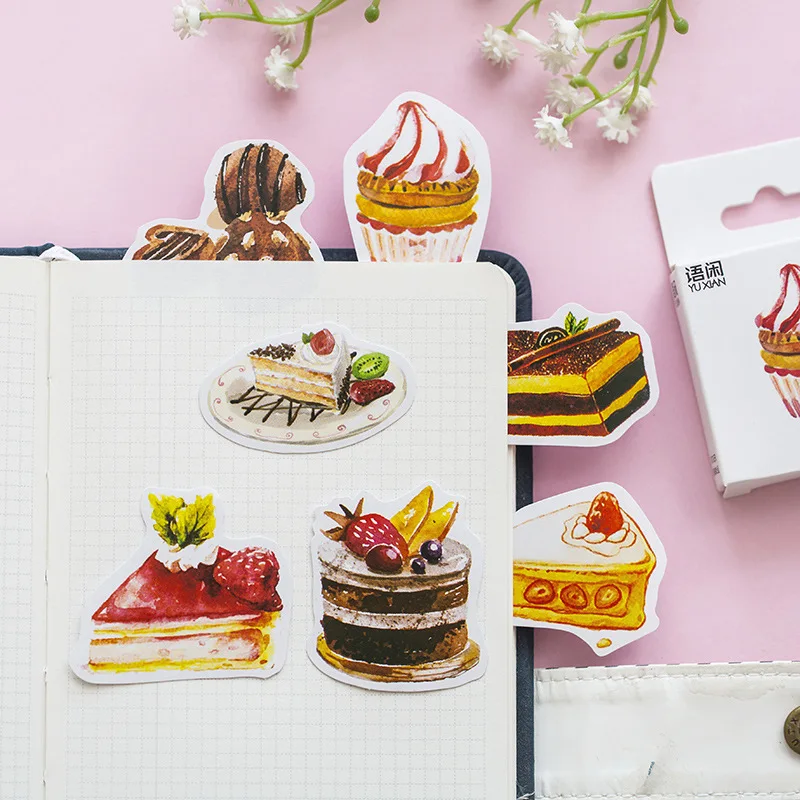 50 pcs /Box Sweet Birthday Cakes Adhesive Paper Stickers DIY Tool Decorative Stick Label
50 pcs /Box Sweet Birthday Cakes Adhesive Paper Stickers DIY Tool Decorative Stick Label