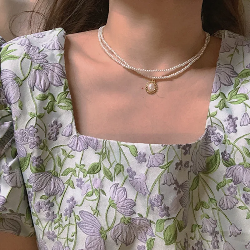 Fashion Vintage Romantic Pearl Pendant Double Layer Chain Gold Choker Necklaces For Women Girl Friends Aesthetic Jewelry
Fashion Vintage Romantic Pearl Pendant Double Layer Chain Gold Choker Necklaces For Women Girl Friends Aesthetic Jewelry