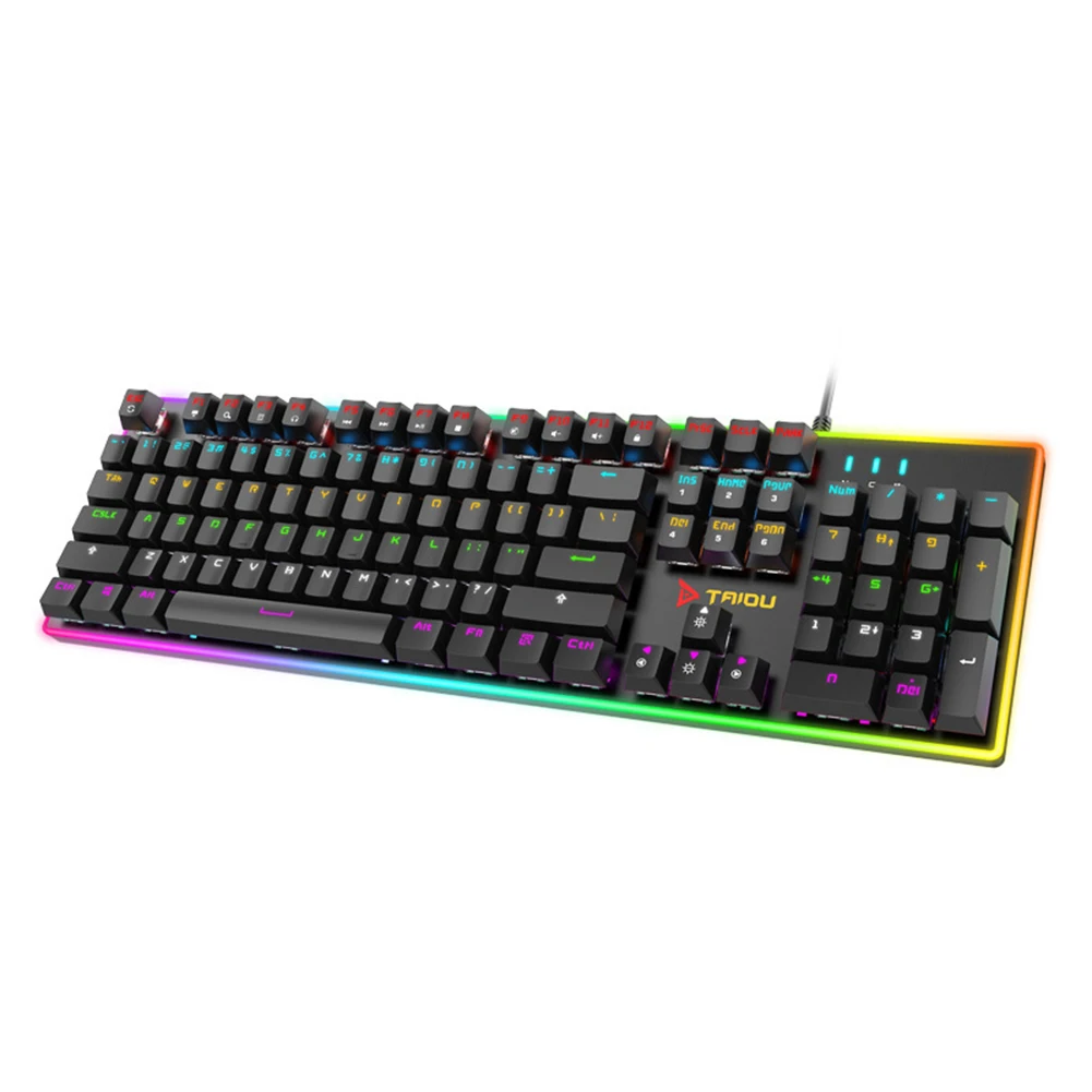 Проводная игровая клавиатура с RGB-подсветкой, механическая Проводная USB клавиатура с 104 клавишами, RGB светодиодсветодиодный игровая клавиат...
Проводная игровая клавиатура с RGB-подсветкой, механическая Проводная USB клавиатура с 104 клавишами, RGB светодиодсветодиодный игровая клавиат...