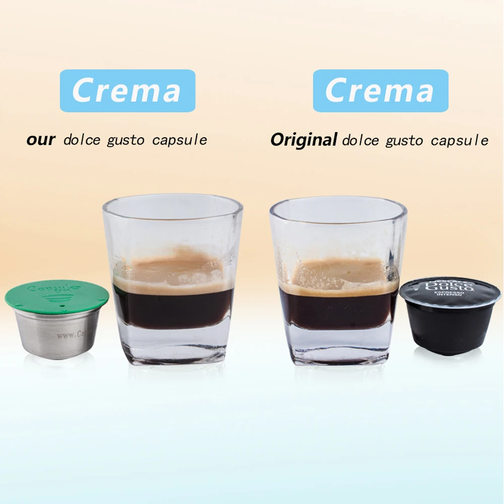 Capsulone Coffee Capsule Filter Cup Stainless Steel Rechargeable Reusable Espresso Pod With PP Tamper For Dolce Gusto Machine
Capsulone Coffee Capsule Filter Cup Stainless Steel Rechargeable Reusable Espresso Pod With PP Tamper For Dolce Gusto Machine