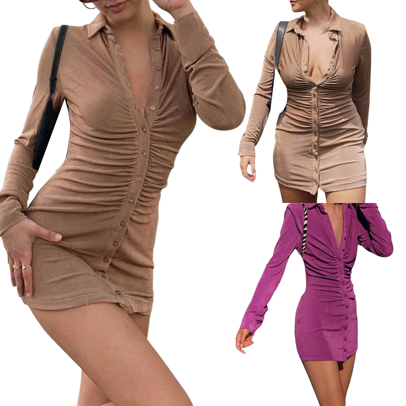 Women Shirt Dress, Summer Solid Color Turn-Down Collar Long Sleeve Package Hip For Ladies 2021 New Fashion Dresses
Women Shirt Dress, Summer Solid Color Turn-Down Collar Long Sleeve Package Hip For Ladies 2021 New Fashion Dresses