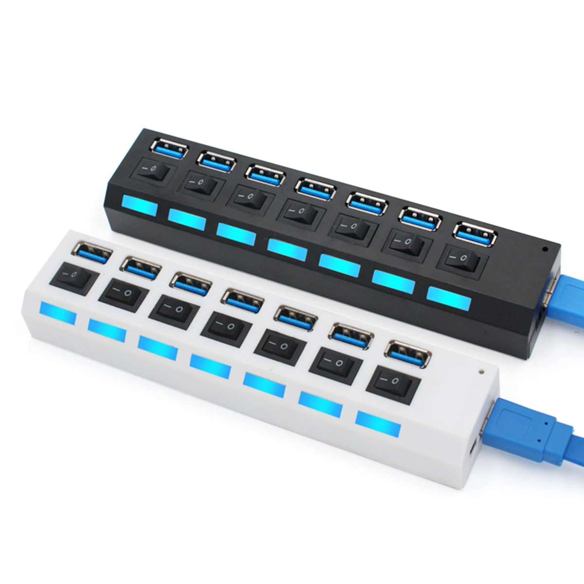 

7-Port USB Hub 5Gps High Speed USB 3.0 Hubs With LED Indicator USB 3.0 Cable And Independent Switch USB Hub