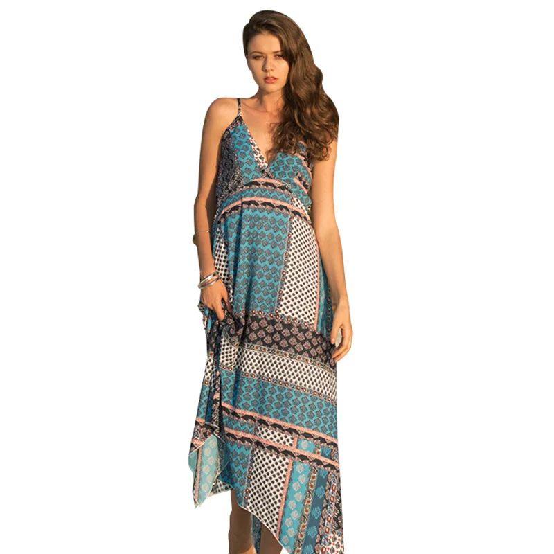 ZOGAA 2020 Summer Bohemian Beach Holiday Print Dresses V-neck Sexy Camisole Long Dress
ZOGAA 2020 Summer Bohemian Beach Holiday Print Dresses V-neck Sexy Camisole Long Dress