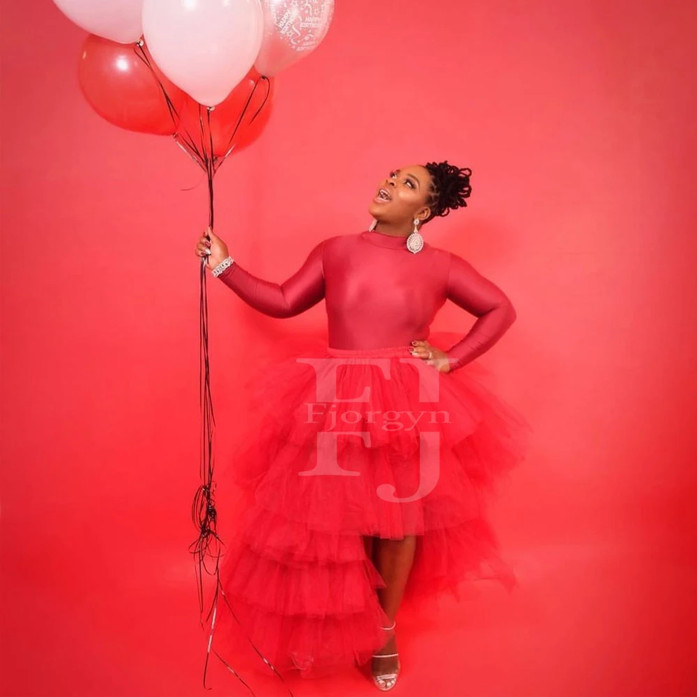 Elegant Red Ruffles High-Low Long Tulle Women Skirts 2020 Custom Made Top Quality Birthday Party Tulle Skirt Elastic Waist
Elegant Red Ruffles High-Low Long Tulle Women Skirts 2020 Custom Made Top Quality Birthday Party Tulle Skirt Elastic Waist