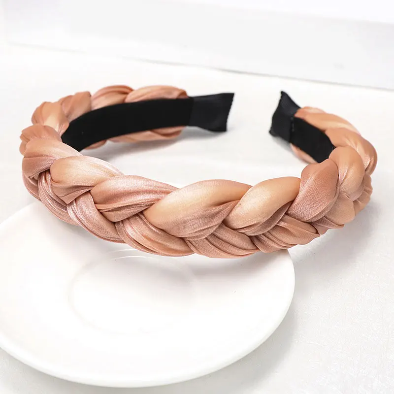 Korean Silk Satin Braided Headband Women Elastic Hairbands Solid Color Headband Lady Girls Sweet Bezel Hairband Hair Accessories
Korean Silk Satin Braided Headband Women Elastic Hairbands Solid Color Headband Lady Girls Sweet Bezel Hairband Hair Accessories