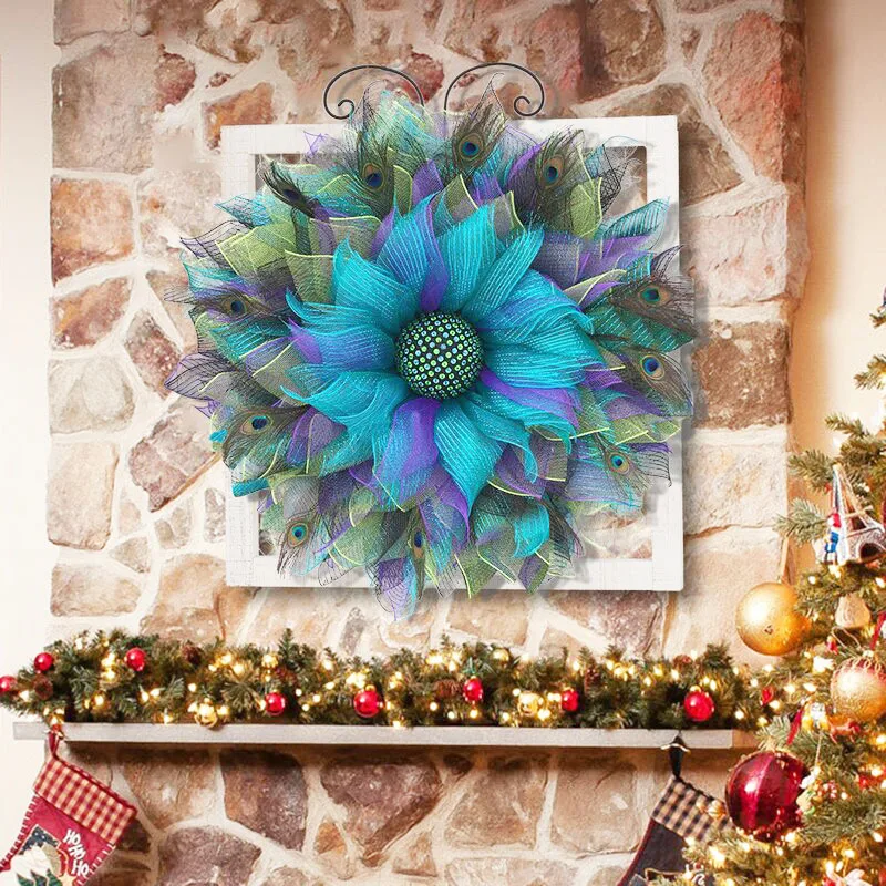 3D Flower Shape Peacock Wreath Large Home Decoration Holiday Decoration Garland Rattan Circle Living Room Decoration Pendant
3D Flower Shape Peacock Wreath Large Home Decoration Holiday Decoration Garland Rattan Circle Living Room Decoration Pendant