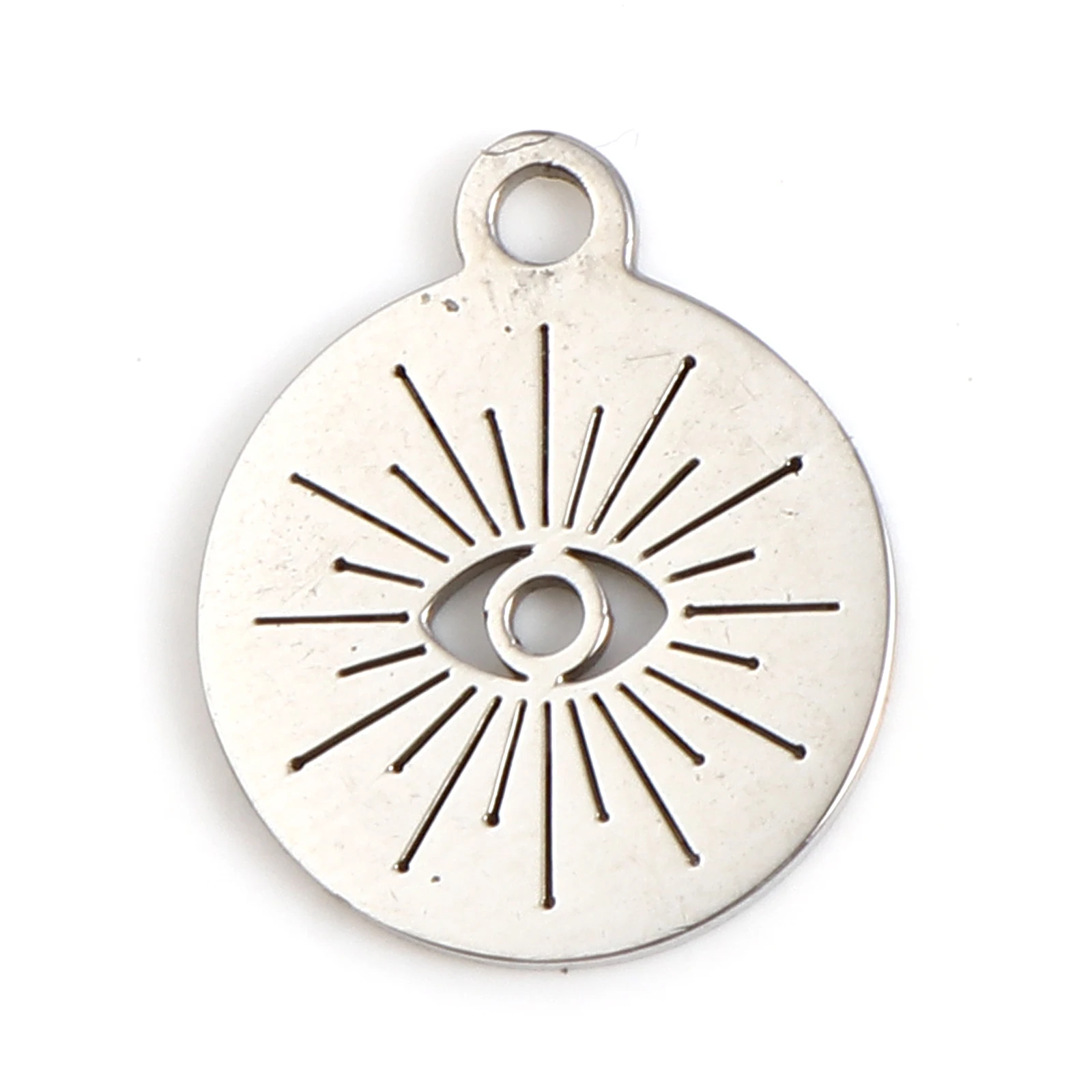 5 PCs Stainless Steel Religious Charms Round Silver Color Black Evil Eye Pendants For DIY Necklace Jewelry Making 14mm x 12mm
5 PCs Stainless Steel Religious Charms Round Silver Color Black Evil Eye Pendants For DIY Necklace Jewelry Making 14mm x 12mm