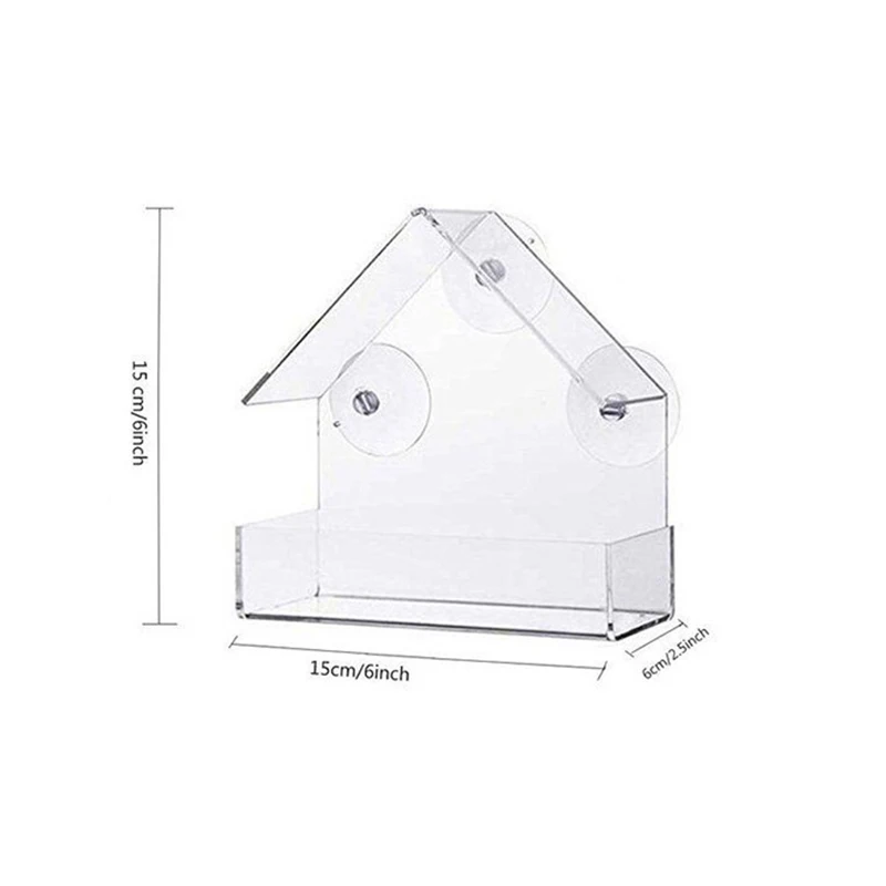 1 Pcs Acrylic Bird Squirrel Food Feeder Clear Birdhouse with Suction Cup Mount Outdoor
1 Pcs Acrylic Bird Squirrel Food Feeder Clear Birdhouse with Suction Cup Mount Outdoor