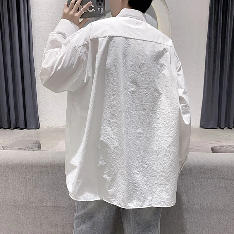 Basic Shirts Men Japanese Style Long Sleeve Shirt Couple Design Solid All Match Spring Ulzzang Mens Fashion Clothing Trends Chic
Basic Shirts Men Japanese Style Long Sleeve Shirt Couple Design Solid All Match Spring Ulzzang Mens Fashion Clothing Trends Chic
