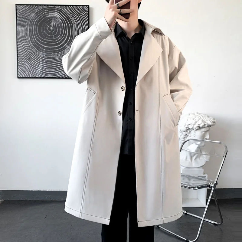 Spring Autumn Splicing Windbreaker Men Korean Mid-length Windbreaker Men's Fashion Loose Casual Windbreaker Men Trench Coat Men
Spring Autumn Splicing Windbreaker Men Korean Mid-length Windbreaker Men's Fashion Loose Casual Windbreaker Men Trench Coat Men