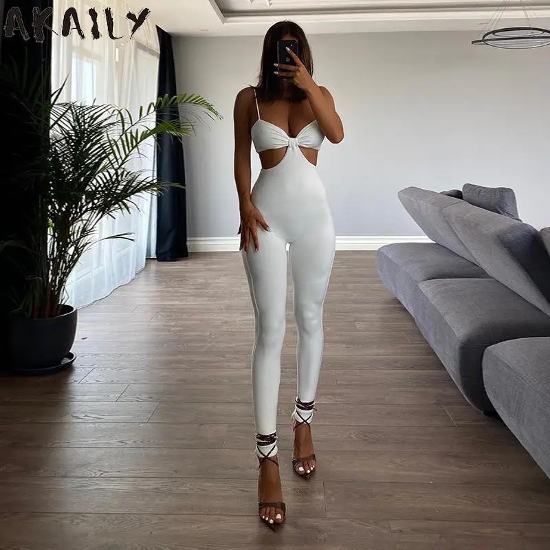 Akaily Summer Streetwear White Hollow Out Bodycon Jumpsuit Women Slim Cami Straps Backless Casual Jumpsuits Female Casual Outfit
Akaily Summer Streetwear White Hollow Out Bodycon Jumpsuit Women Slim Cami Straps Backless Casual Jumpsuits Female Casual Outfit