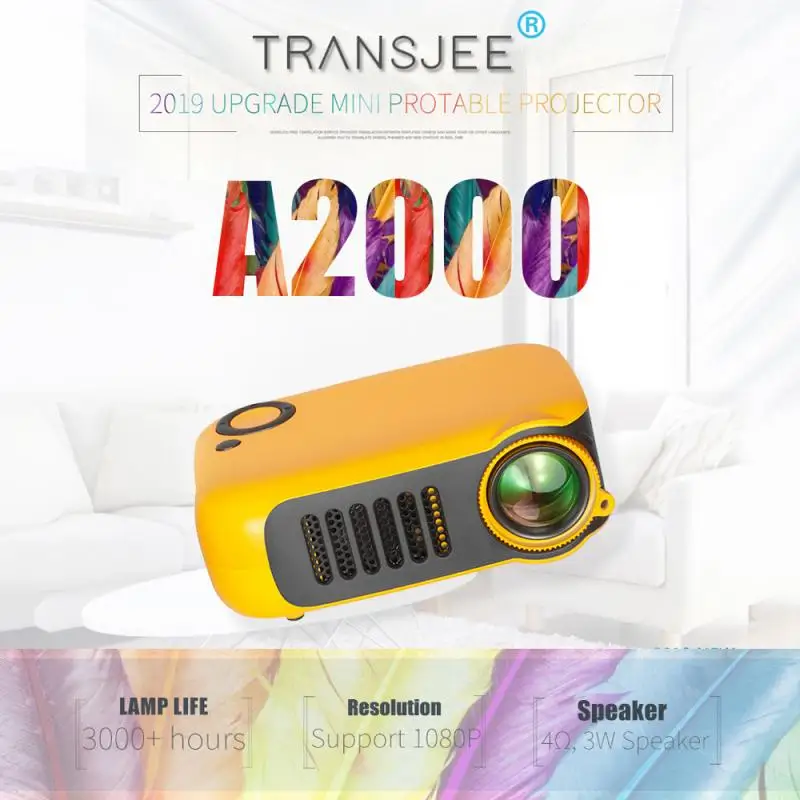 Мини-проектор A2000, 1080 х24, 0 пикселей, поддержка P USB, аудио, портативный домашний медиаплеер для ТВ-приставки/TF-карты
Мини-проектор A2000, 1080 х24, 0 пикселей, поддержка P USB, аудио, портативный домашний медиаплеер для ТВ-приставки/TF-карты