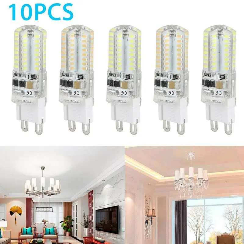 10Pcs G9 Corn Light 64 Led Bulb 3 w 300Lumen Smd 3014 Ac 110 V Cool White Daylight Bulb Suitable for Home Use, Non-Dimmable
10Pcs G9 Corn Light 64 Led Bulb 3 w 300Lumen Smd 3014 Ac 110 V Cool White Daylight Bulb Suitable for Home Use, Non-Dimmable