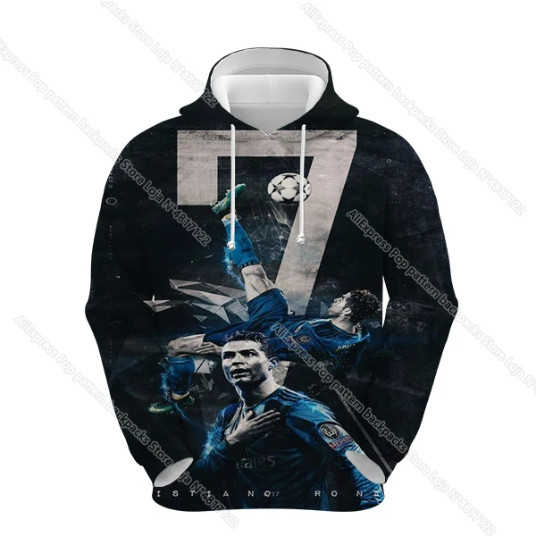 Cristiano Ronaldo CR7 Long Sleeve Hoodies Casual Colorful Men Women Sweatshirt Football Star Boys Girls Hoodies Unisex 3D Hooded
Cristiano Ronaldo CR7 Long Sleeve Hoodies Casual Colorful Men Women Sweatshirt Football Star Boys Girls Hoodies Unisex 3D Hooded